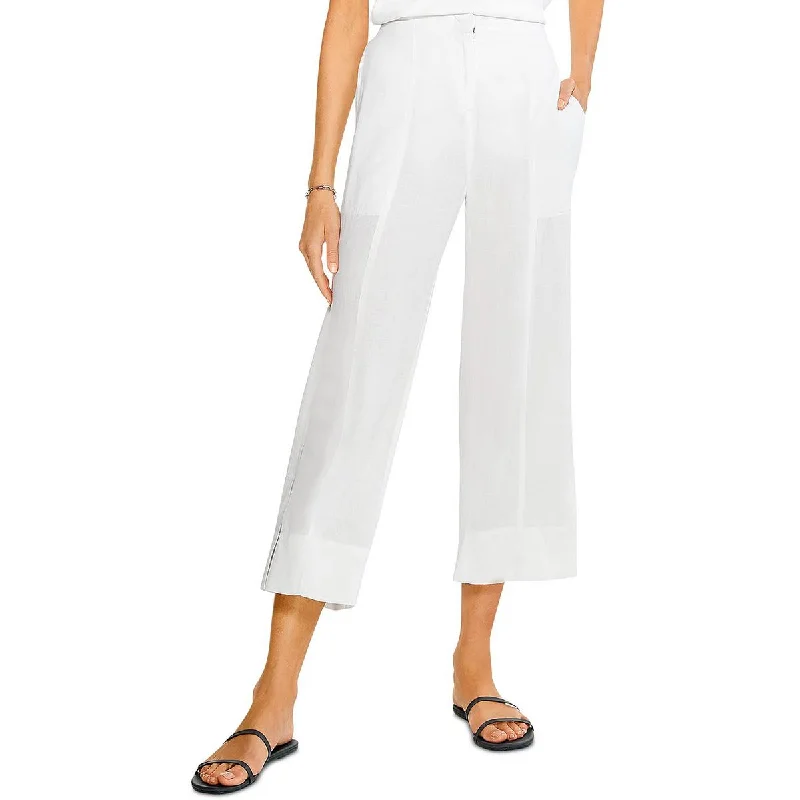 Nic + Zoe Womens Linen Relaxed Fit Wide Leg Pants