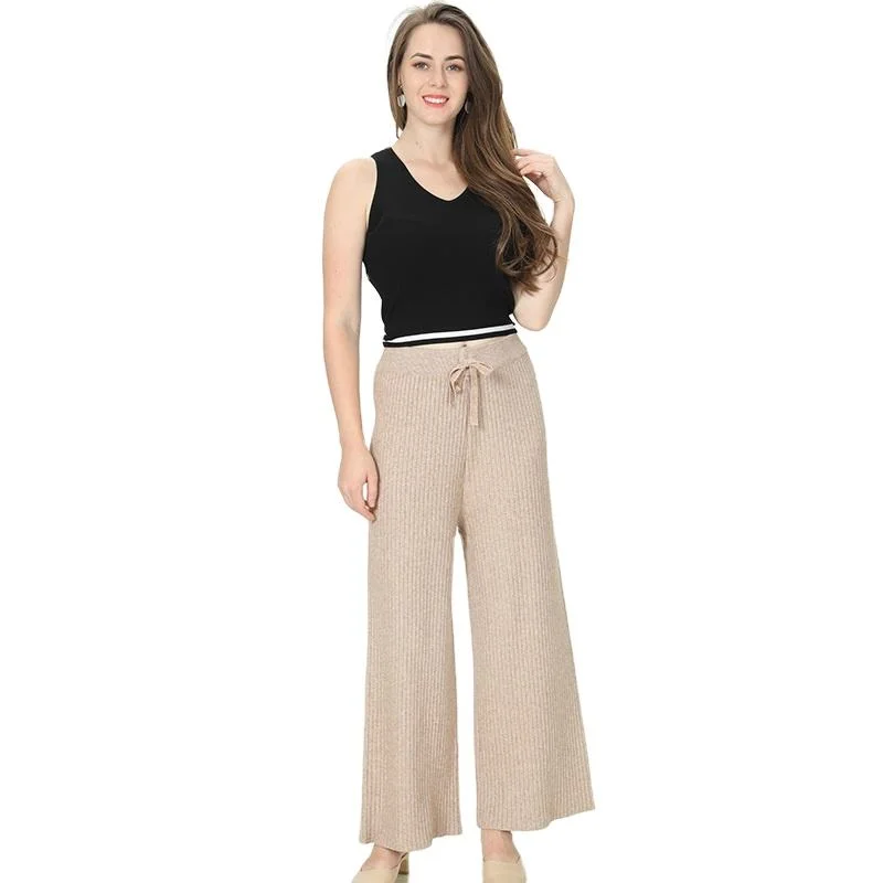 Women Casual Pants winter trousers Custom knitted trousers