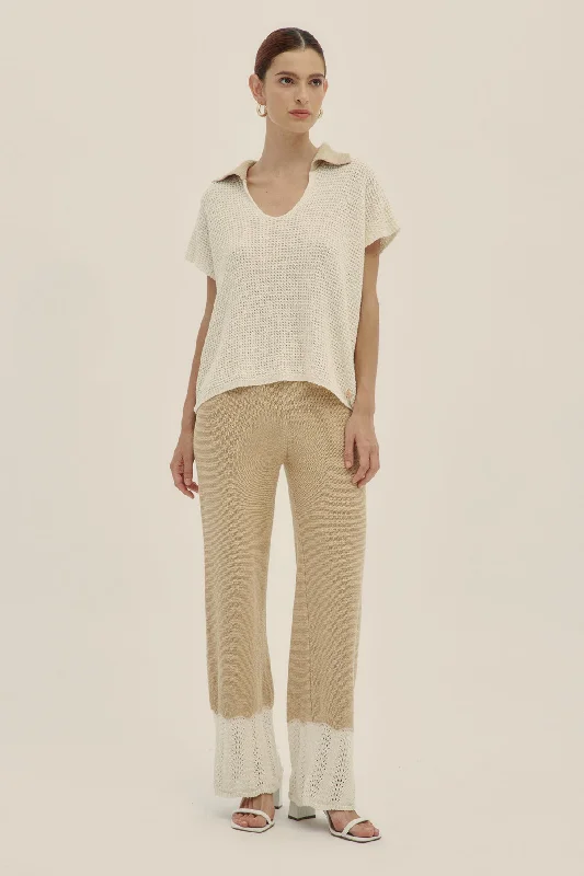 Lu Knit Pants Latte