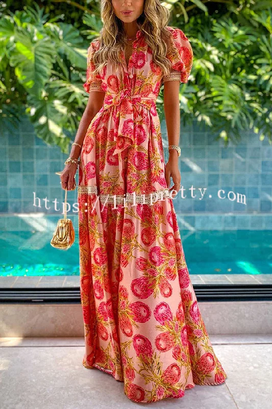 Lilipretty Driving Down Sunset Floral Maxi Dress