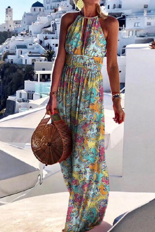 Lilipretty Think I'm In Love Colourful Print Maxi Dress