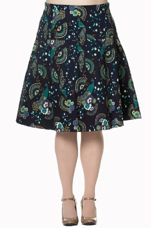 Proud Peacock Plus Size Skirt