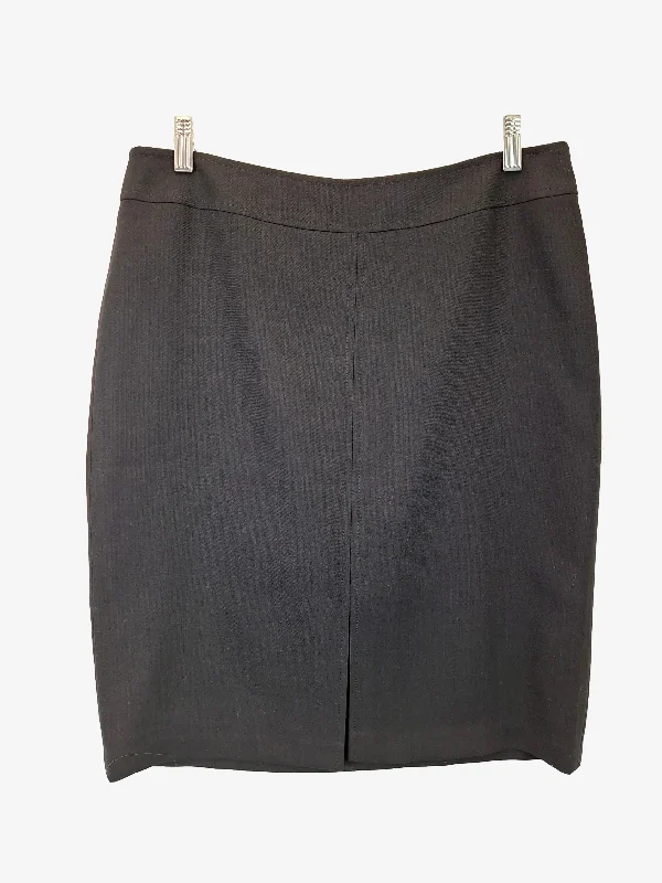 Jigsaw Office Staple Wool Pencil Mini Skirt Size 14