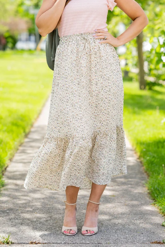 Ivy Ruffle Bottom Maxi Skirt