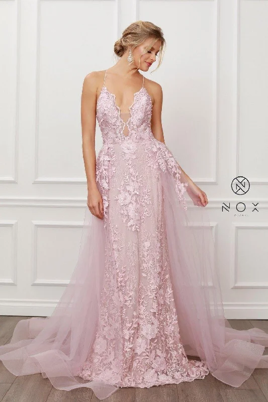 Long Blush Gown Prom Dress