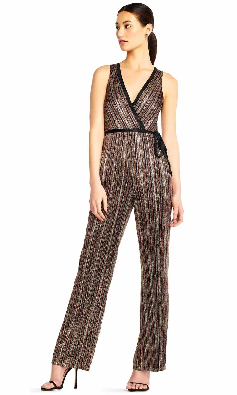 Aidan Mattox - MN1E204789 Plunging V Neck Jumpsuit