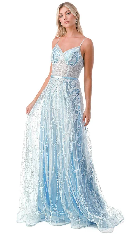 Aspeed Design L2775B - Embroidered Sleeveless Prom Dress