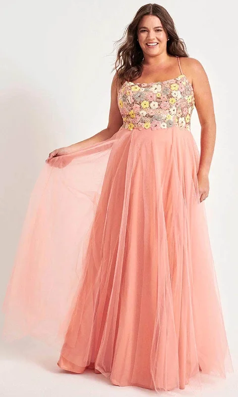 Faviana 9557 - Scoop A-Line Prom Dress