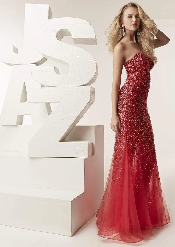 Jasz Couture - 6216 Applique Sweetheart Trumpet Dress