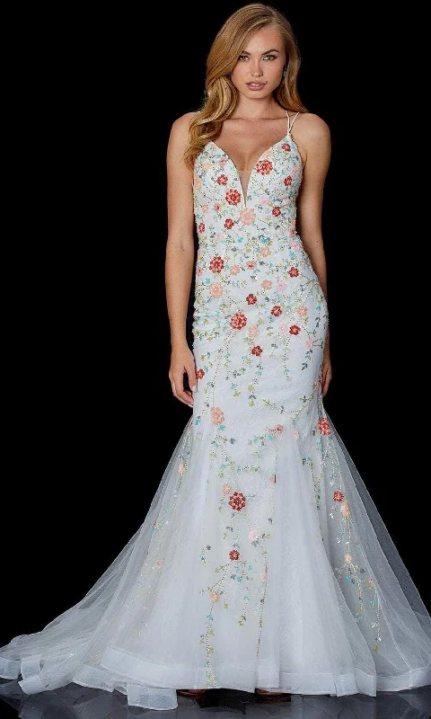 Amarra 87238 - Floral Sequin Mermaid Prom Gown