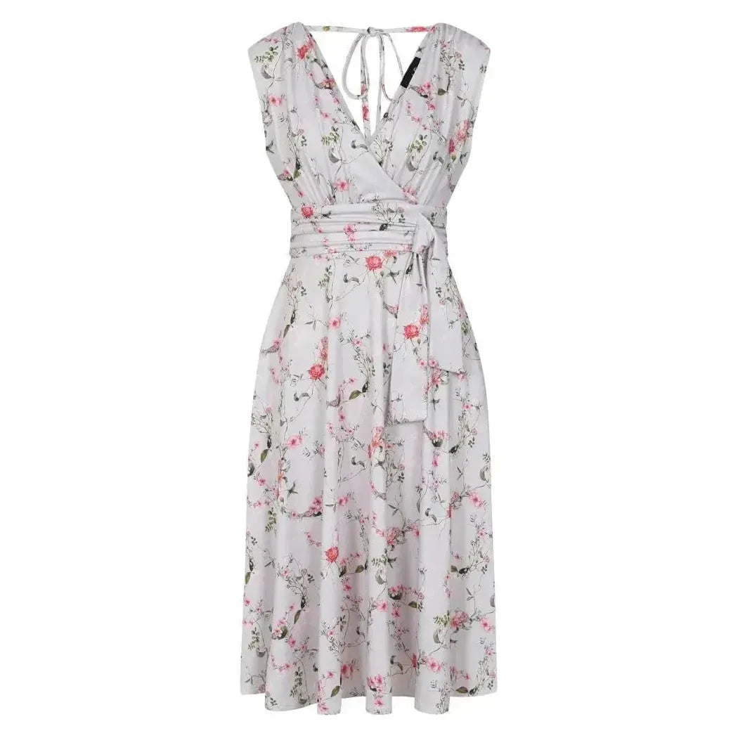 Arabella Dress - Silver Floral