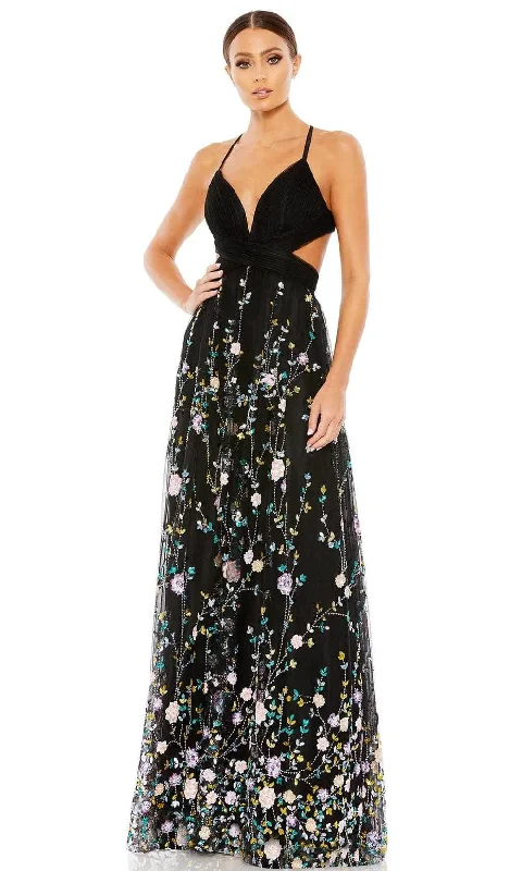 Mac Duggal 67976 - Floral Appliques Cutout Sexy Dress