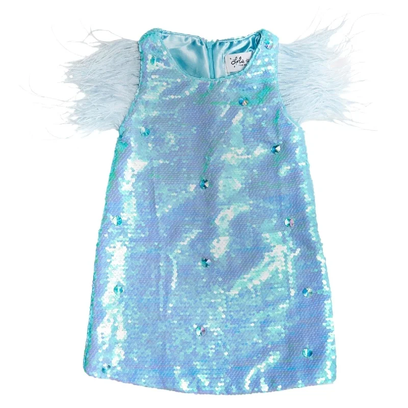 ANNA SEQUIN FEATHER DRESS