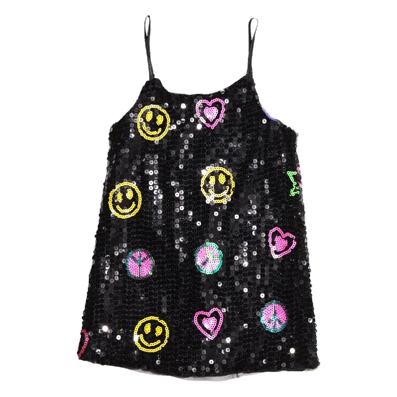 PEACE & LOVE SEQUIN TANK DRESS