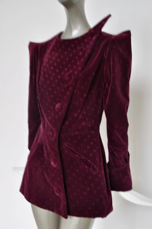 Rare Schiaparelli avantgarde velvet jacket 1940s