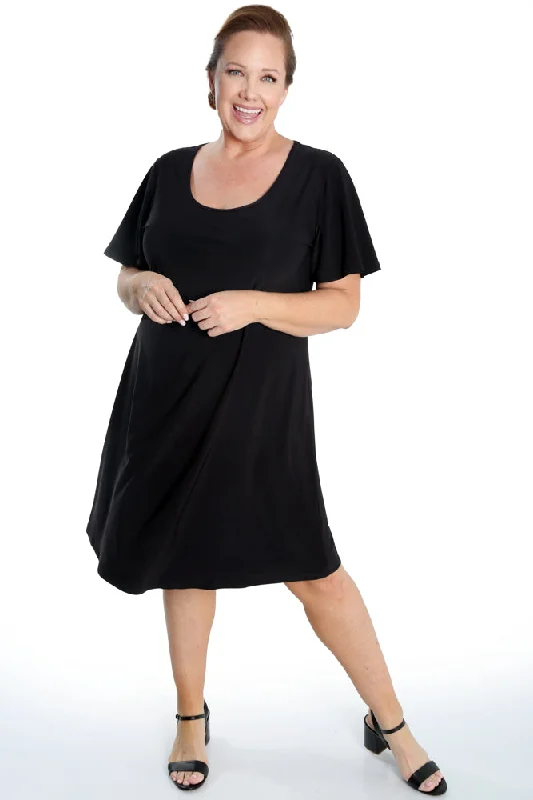 Vikki Vi Jersey Black T-Shirt Style Dress