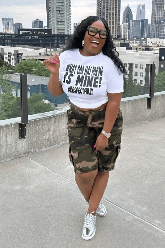 What God has for me white t shirt for women