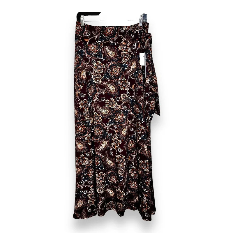 Skirt Midi By Ny Collection In Paisley Print, Size: Lp