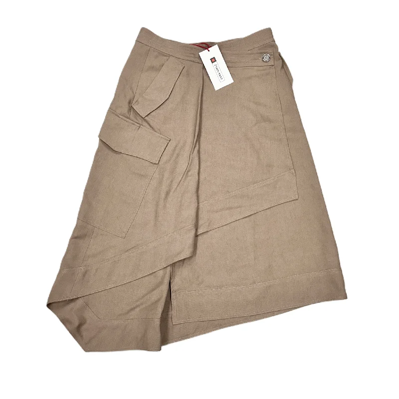 Skirt Midi By Zara Srpls In Tan, Size: S